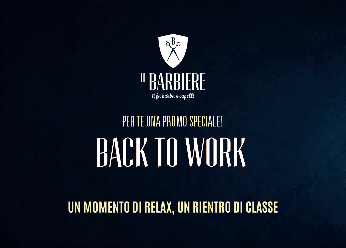 Locandina promo Back to Work Il Barbiere